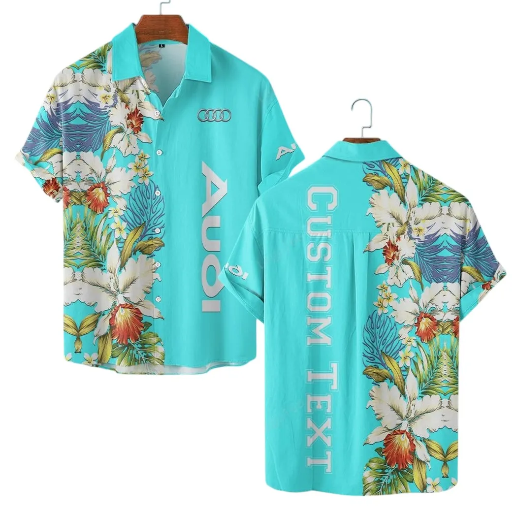 Vintage Car Fans Gift Hawaiian Shirt, Button up Shirt All Over Print For Car Lovers CAR1230304000 - Cyan