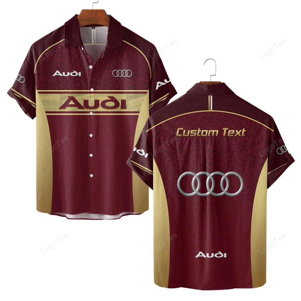 Vintage Car Fans Gift Hawaiian Shirt, Button up Shirt Exclusive Logo For Car Lovers, Custom Name CAR137021325892-3