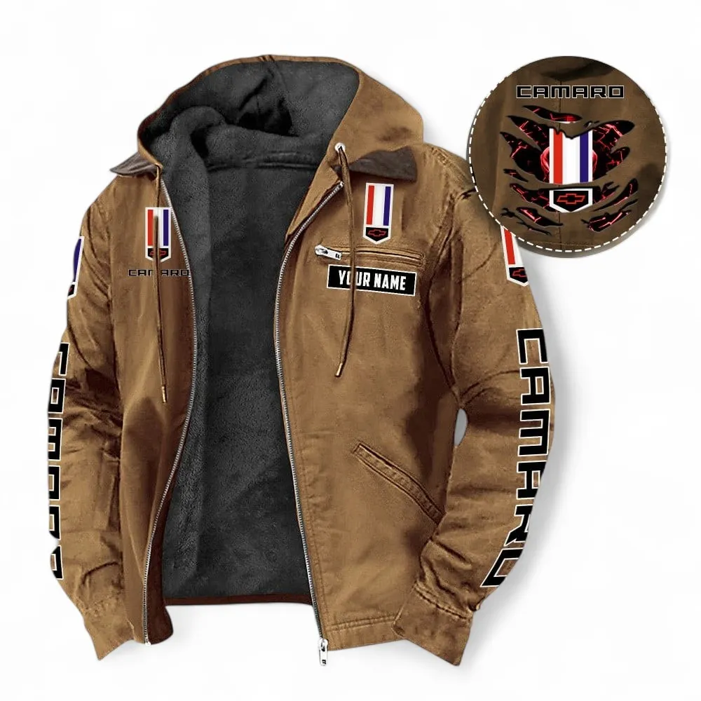 Vintage Car Fans Gift Hooded And Flannel Hoodie, Jacket Exclusive Logo For Car Enthusiasts, Custom Name CAR391072125690-Camel