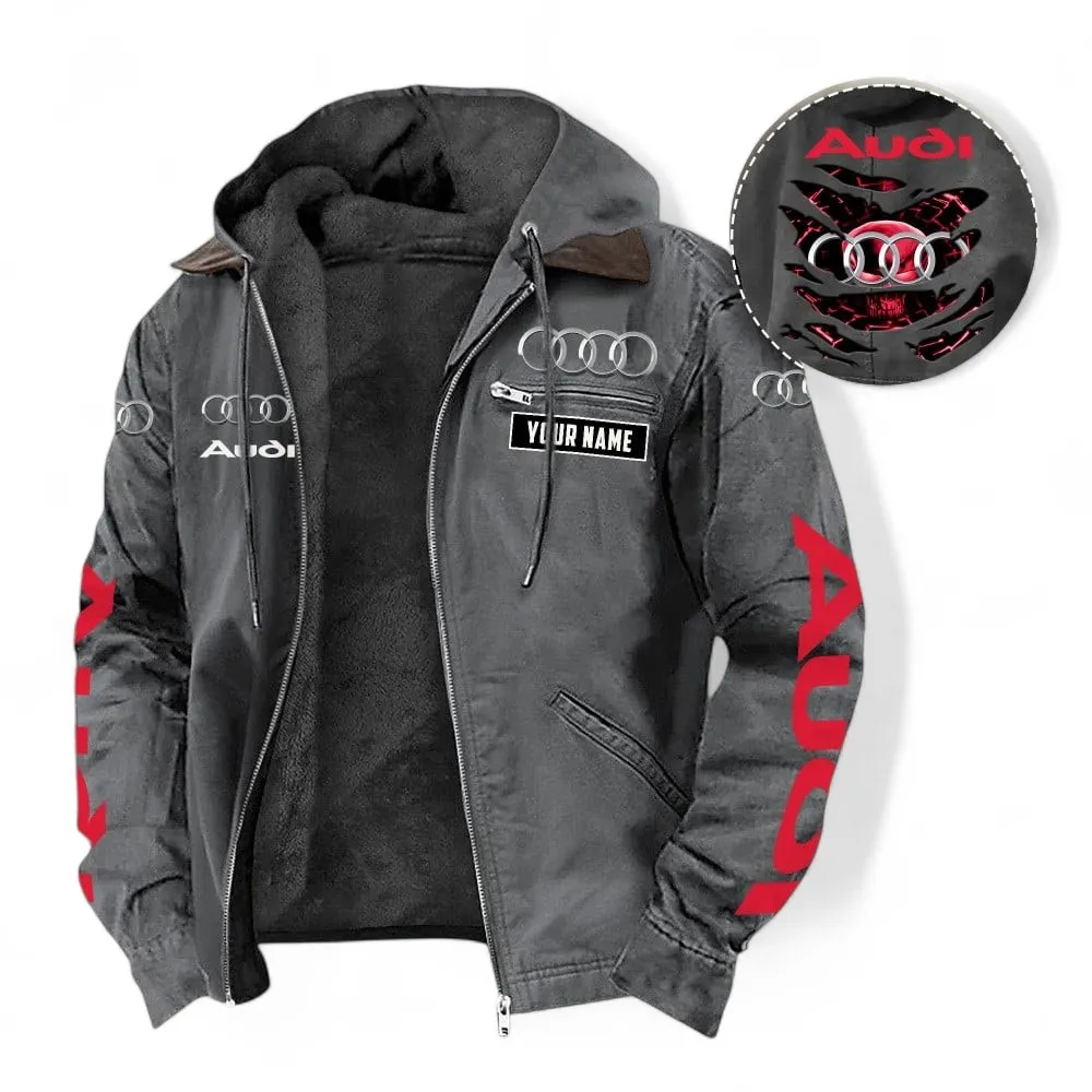 Vintage Car Fans Gift Hooded And Flannel Hoodie, Jacket Exclusive Logo For Car Lovers, Custom Name CAR391072125670-Gray
