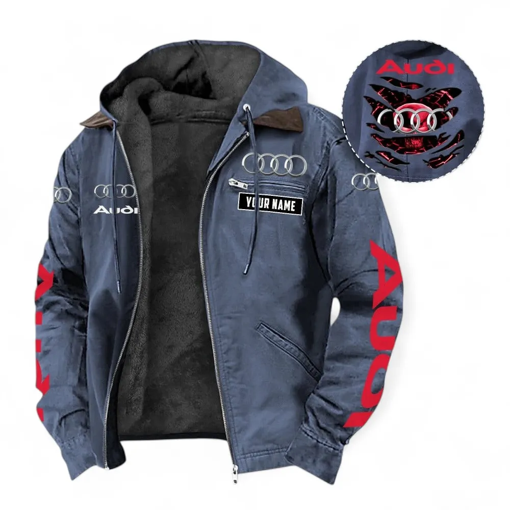 Vintage Car Fans Gift Hooded And Flannel Hoodie, Jacket Exclusive Logo For Car Lovers, Custom Name CAR391072125670-Navy Blue