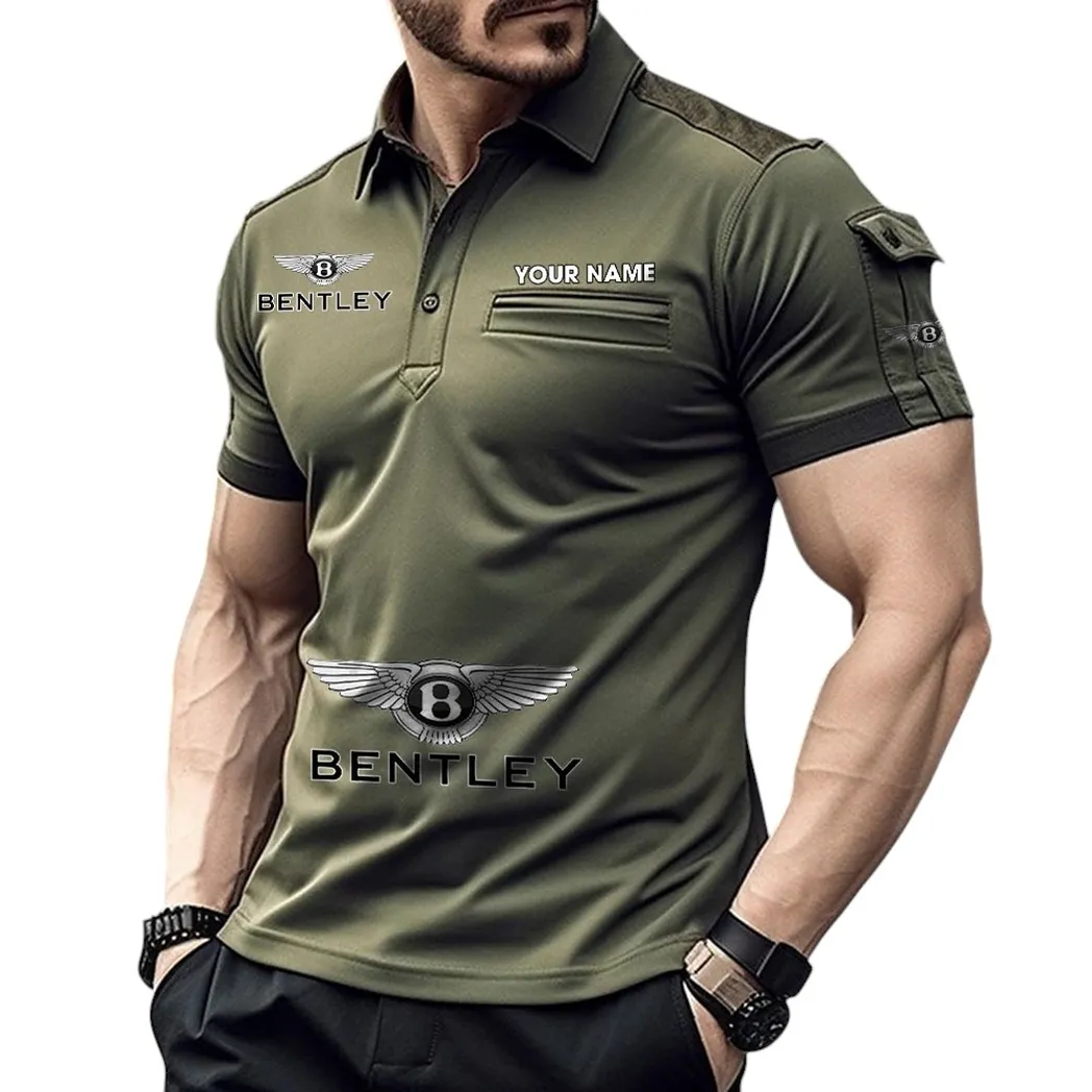Vintage Car Fans Gift Pocket Polo Shirt, Polo Shirt Exclusive Logo For Vintage Car Fan, Custom Name CAR450051325363 - Green