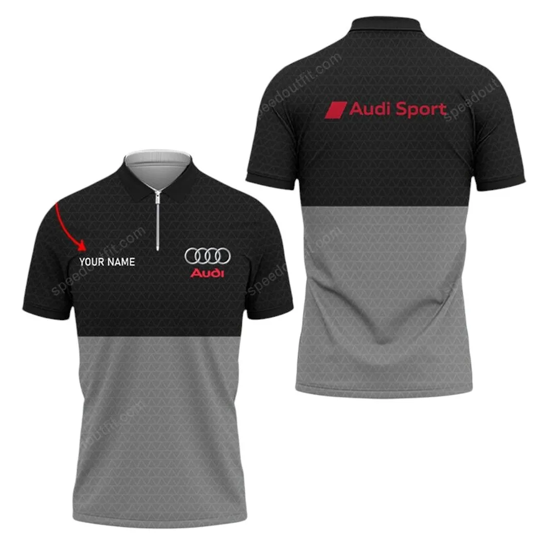 Vintage Car Fans Gift Zipper Polo Shirt, Shirt Exclusive Logo For Car Lovers CAR93031025224