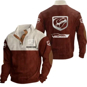 Car Men's Stand Up Collar Base Shirt, Collar Hoodie Exclusive Logo For Car Motorcycles Fans CAR20012200 - Red