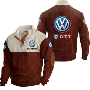Car Gti Men's Stand Up Collar Base Shirt, Collar Hoodie Exclusive Logo For Car Motorcycles Fans CAR20012201 - Red
