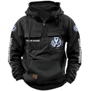 Car Hoodie Tactical Quarter Zip, Hoodie Exclusive Logo For Car Lovers CAR164022425171 - Black