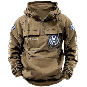 Car Hoodie Tactical Quarter Zip, Hoodie Exclusive Logo For Car Lovers CAR164022425171 - Khaki