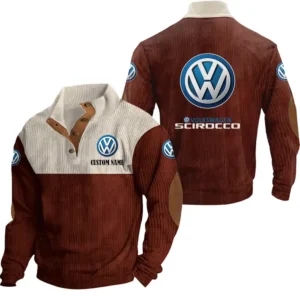 Car Scirocco Men's Stand Up Collar Base Shirt, Collar Hoodie Exclusive Logo For Car Motorcycles Fans CAR20012205 - Red