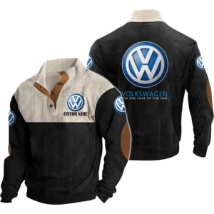 Car Men's Stand Up Collar Base Shirt, Collar Hoodie Exclusive Logo For Car Motorcycles Fans CAR20012202 - Black