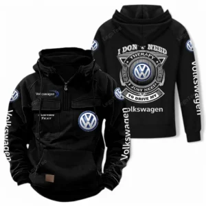 Car Hoodie Tactical Quarter Zip, Hoodie Exclusive Logo For Car Owners CAR106021525000 - Black