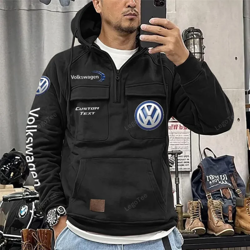Car Hoodie Tactical Quarter Zip, Hoodie Exclusive Logo For Car Owners CAR106021525000 - Black - Image 2