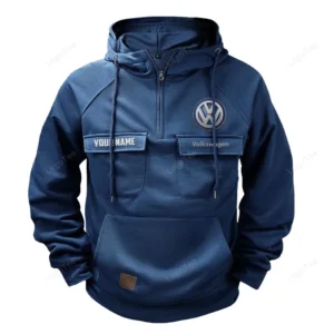 Car Hoodie Tactical Quarter Zip, Hoodie Exclusive Logo For Car Lovers - Dark Blue CAR109021425336-3