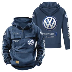 Car Hoodie Tactical Quarter Zip, Hoodie Exclusive Logo For Car Lovers - Dark Blue CAR96021425666-3