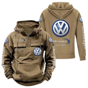 Car Hoodie Tactical Quarter Zip, Hoodie Exclusive Logo For Car Lovers - Khaki CAR96021425666-4