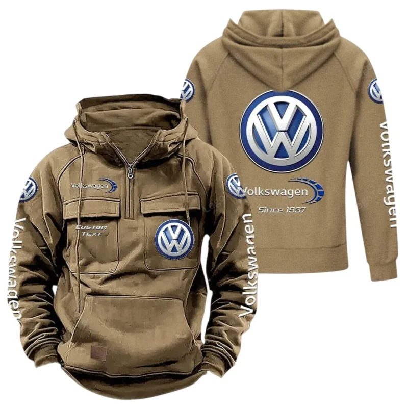 Car Hoodie Tactical Quarter Zip, Hoodie Exclusive Logo For Car Lovers - Khaki CAR96021425666-4