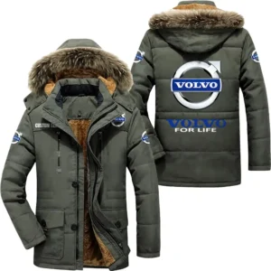 Car Cars Parka hoodie, Coat with Hood Exclusive Logo For Car Motorcycles Lovers CAR7002082248 - Army Green