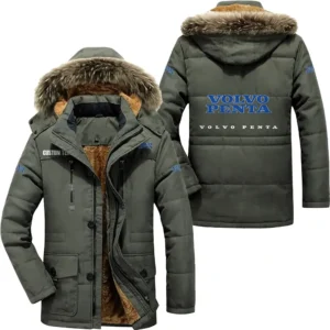 Car Parka hoodie, Coat with Hood Exclusive Logo For Car Motorcycles Lovers CAR7002082249 - Army Green