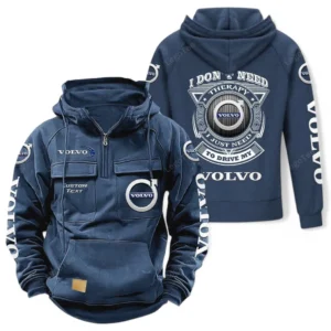 Car Hoodie Tactical Quarter Zip, Hoodie Exclusive Logo For Car Owners CAR106021525012 - Dark Blue