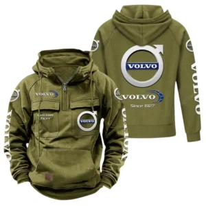 Car Hoodie Tactical Quarter Zip, Hoodie Exclusive Logo For Car Lovers - Army Green CAR96021425675-1