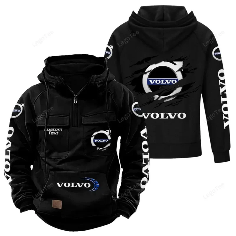 Car Hoodie Tactical Quarter Zip, Hoodie Exclusive Logo For Car Lovers - Black CAR122021425006-2