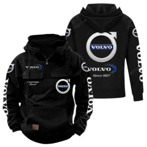 Car Hoodie Tactical Quarter Zip, Hoodie Exclusive Logo For Car Lovers - Black CAR96021425675-2