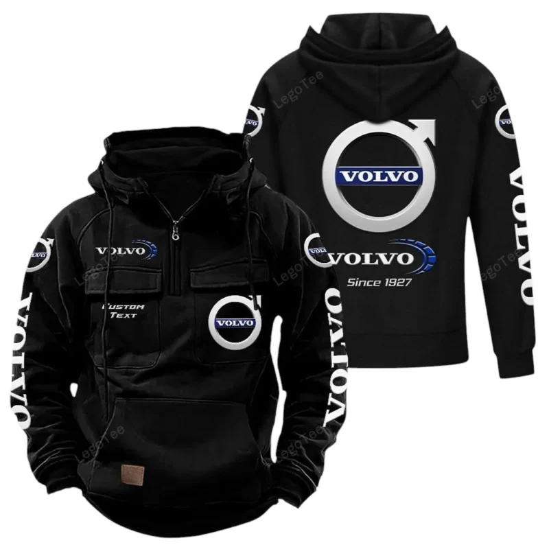 Car Hoodie Tactical Quarter Zip, Hoodie Exclusive Logo For Car Lovers - Black CAR96021425675-2