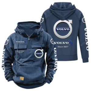 Car Hoodie Tactical Quarter Zip, Hoodie Exclusive Logo For Car Lovers - Dark Blue CAR96021425675-3