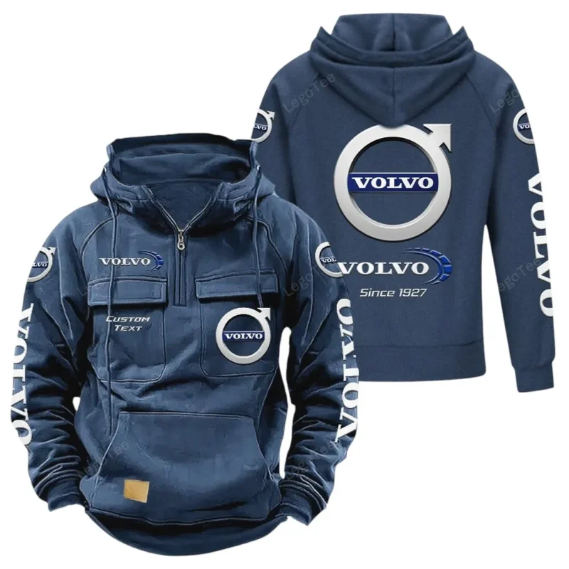 Car Hoodie Tactical Quarter Zip, Hoodie Exclusive Logo For Car Lovers - Dark Blue CAR96021425675-3