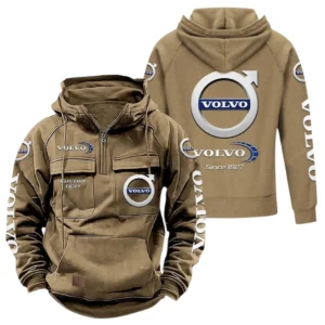 Car Hoodie Tactical Quarter Zip, Hoodie Exclusive Logo For Car Lovers - Khaki CAR96021425675-4