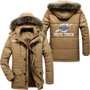 Car Trucks Parka hoodie, Coat with Hood Exclusive Logo For Car Motorcycles Lovers CAR7002082250 - Khaki