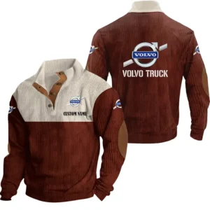 Car Trucks Men's Stand Up Collar Base Shirt, Collar Hoodie Exclusive Logo For Car Motorcycles Fans CAR20012206 - Red