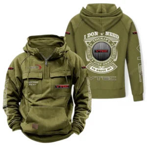 Car Motors Hoodie Tactical Quarter Zip, Hoodie Exclusive Logo For Car Owners CAR106021525040 - Army Green