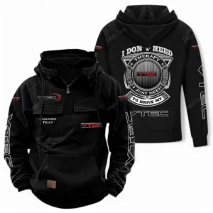 Car Motors Hoodie Tactical Quarter Zip, Hoodie Exclusive Logo For Car Owners CAR106021525040 - Black
