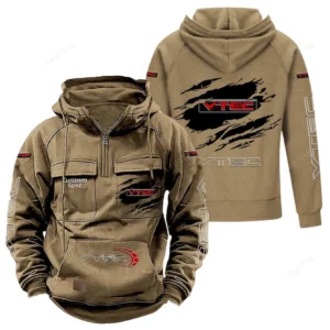 Car Motors Hoodie Tactical Quarter Zip, Hoodie Exclusive Logo For Car Motors Lovers - Khaki CAR122021425041-4