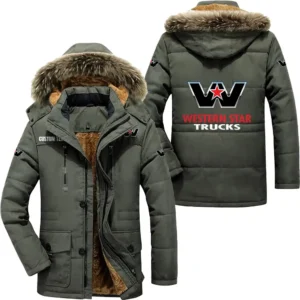 Car Parka hoodie, Coat with Hood Exclusive Logo For Car Motorcycles Lovers CAR7002082251 - Army Green