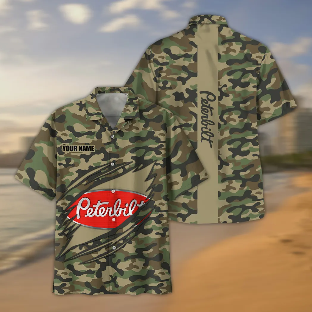Work Truck Lovers Gift Hawaiian Shirt, Button up Shirt Camo Style For Car Owners, Custom Name CAR210040825727
