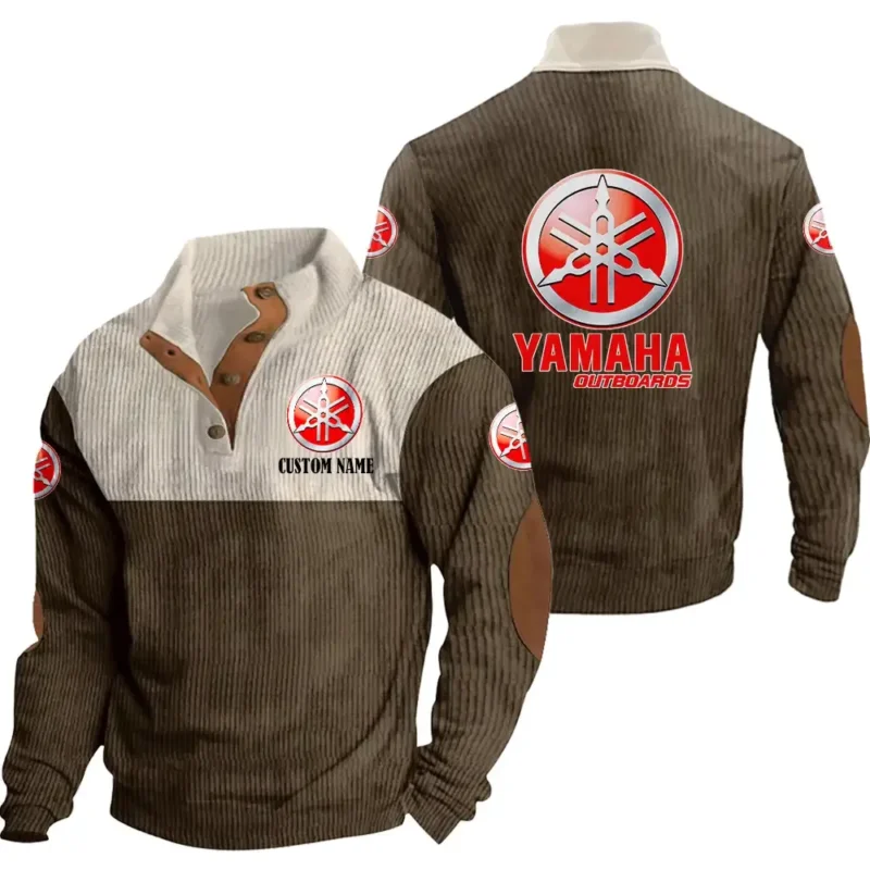 Auto Men's Stand Up Collar Base Shirt, Collar Hoodie Exclusive Logo For Car Motorcycles Fans CAR20012208 - Brown