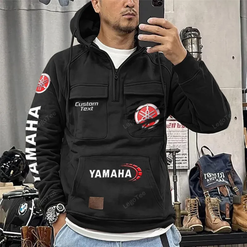 Auto Hoodie Tactical Quarter Zip, Hoodie Exclusive Logo For Auto Lovers - Black CAR122021425042-2 - Image 2