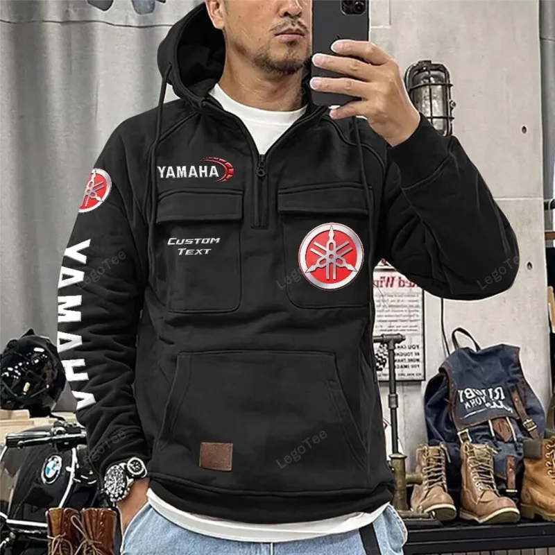 Auto Hoodie Tactical Quarter Zip, Hoodie Exclusive Logo For Auto Lovers - Black CAR96021425729-2 - Image 2